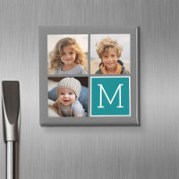 Collage de photos Instagram monochrome et sarcelle