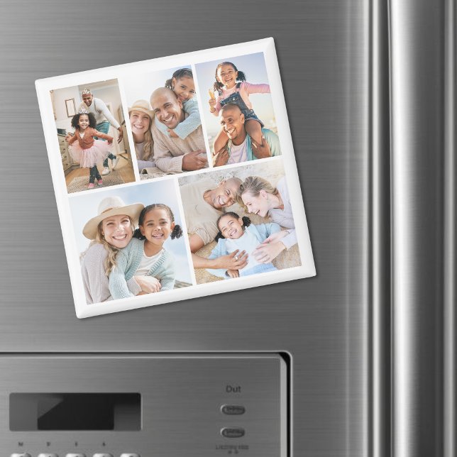 Aimant Collage de photos simple et élégant image (Photo Collage Simple Elegant Picture magnet )