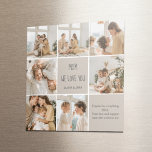 Aimant Collage Photo Maman We Love You || Personnalisé<br><div class="desc">Célébrez Maman avec cet aimant collage doux et sentimental "We Love You Mom". Customisez-le avec vos photos de famille préférées et créez un souvenir qu’elle verra tous les jours sur le réfrigérateur, le casier ou le tableau de bureau. Parfait comme un petit cadeau de fête des Mères, une surprise d’anniversaire...</div>