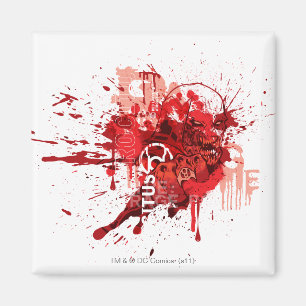 Aimant Collage rouge de corps de lanterne