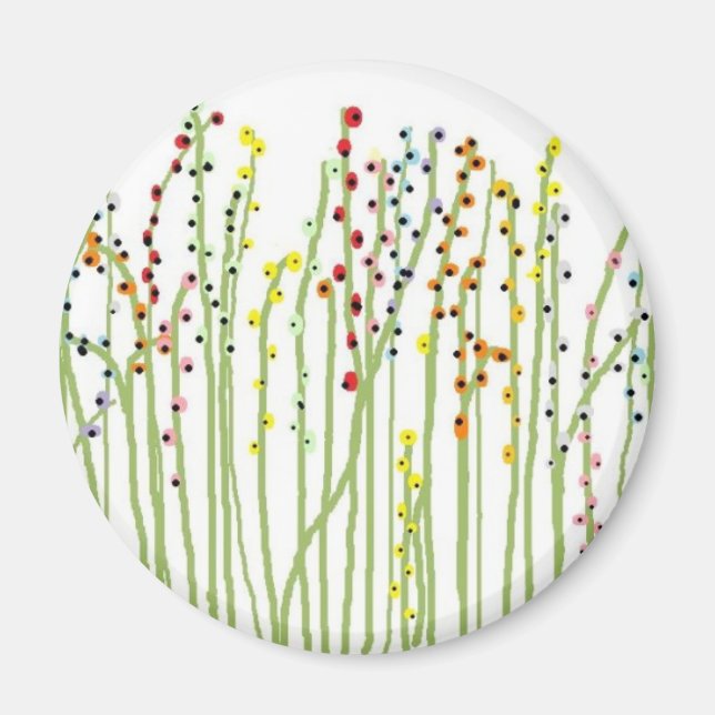 Aimant Collection blanche "FLEURS DE PRINTEMPS" (Devant)