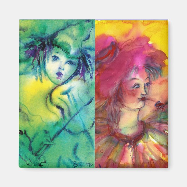 Aimant COLLECTION CLOWNS / Balle Masquearde vénitienne (Devant)