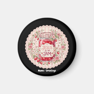 Aimant Collection d'art floral Vintage Strawberry Faith