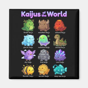 Aimant Collection de créatures mythiques mignonnes Kawaii