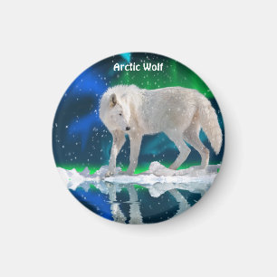 Aimant Collection de loups et d'Aurora de l'Arctique