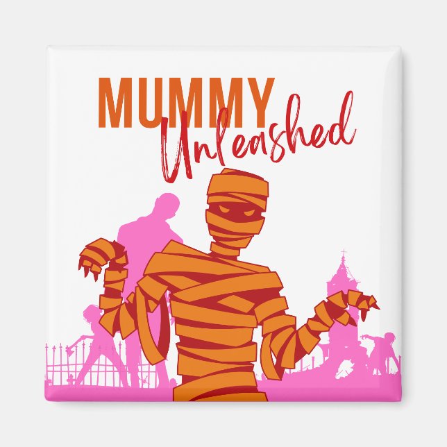 Aimant Collection de timbres d'Halloween "Mummy Unleashed (Devant)