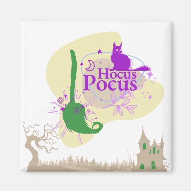Aimant Collection de timbres Halloween "Hocus Pocus" (Devant)