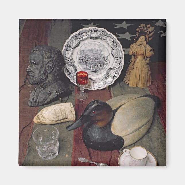 Aimant Collection d'objets, y compris une tasse (Devant)