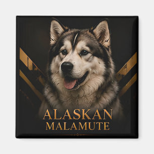 Aimant Collection Héritage Arctique du Malamute d'Alaska