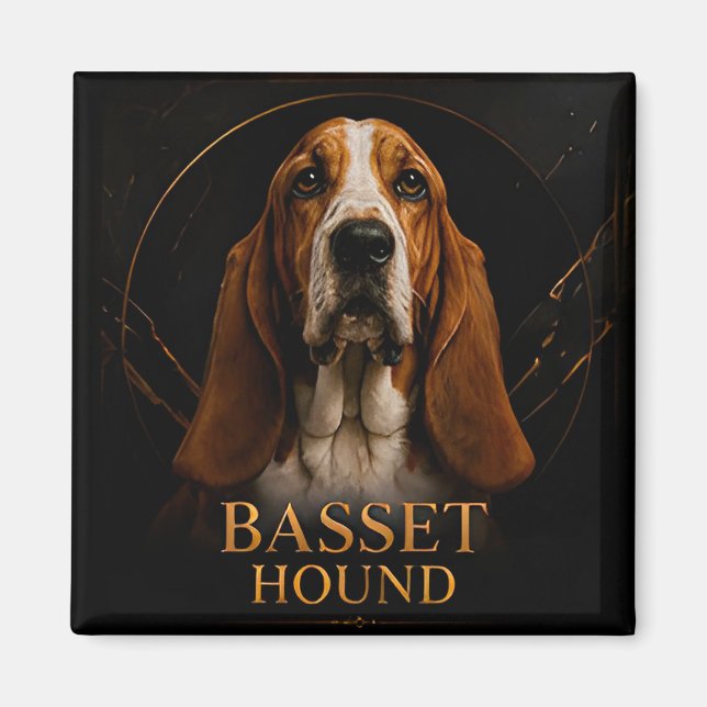 Aimant Collection Héritage Classique Basset Hound (Devant)