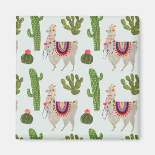 Aimant Collection Llamarama   Cactus & Llama Motif