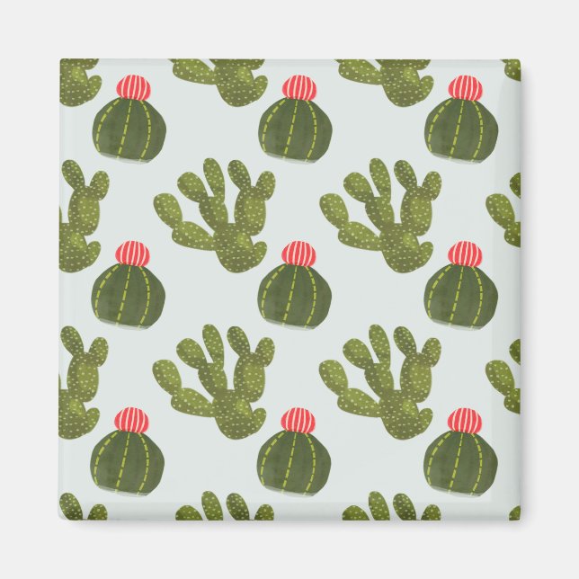 Aimant Collection Llamarama | Motif Cactus mignon (Devant)