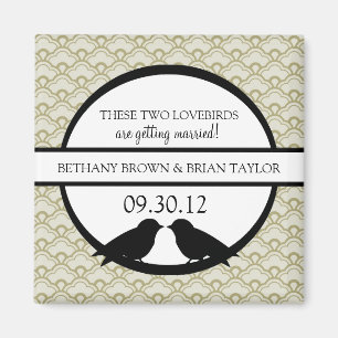 Aimant Collection Lovebirds Enregistrer l'aimant Date