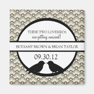 Aimant Collection Lovebirds Enregistrer l'aimant Date