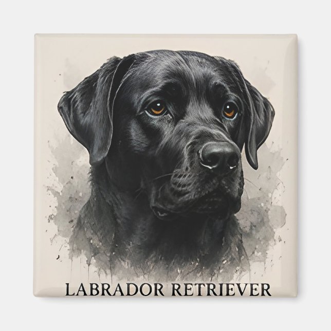 Aimant Collection Luxe pour Amoureux de Labradors Retriev (Devant)