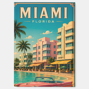 Aimant 🌊 Collection Rétro de la ville de Miami South Bea
