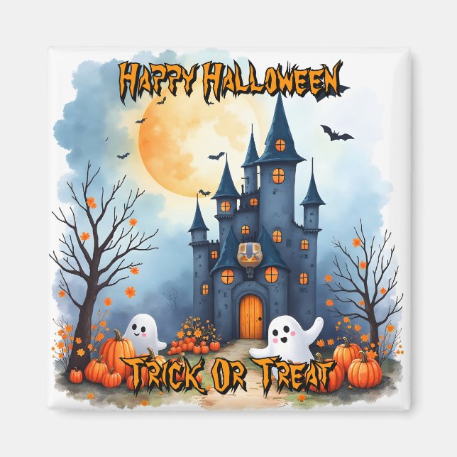 Aimant Collection Tendance Halloween Mignonne et Effrayan (Devant)