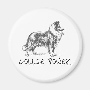 Aimant Collie chien "collie power"