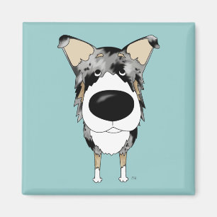 Aimant Collie lisse du gros nez