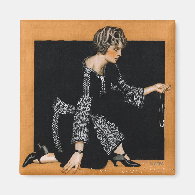 Aimant Collier de perle cassé (Devant)