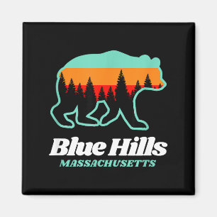 Aimant collines bleues massachusetts ski snowboard bear 