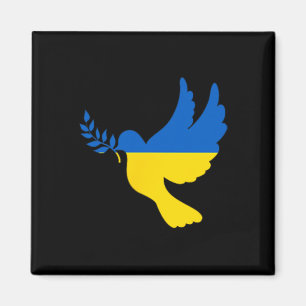 Aimant Colombe de la paix en Ukraine. Soutenez l'Ukraine.