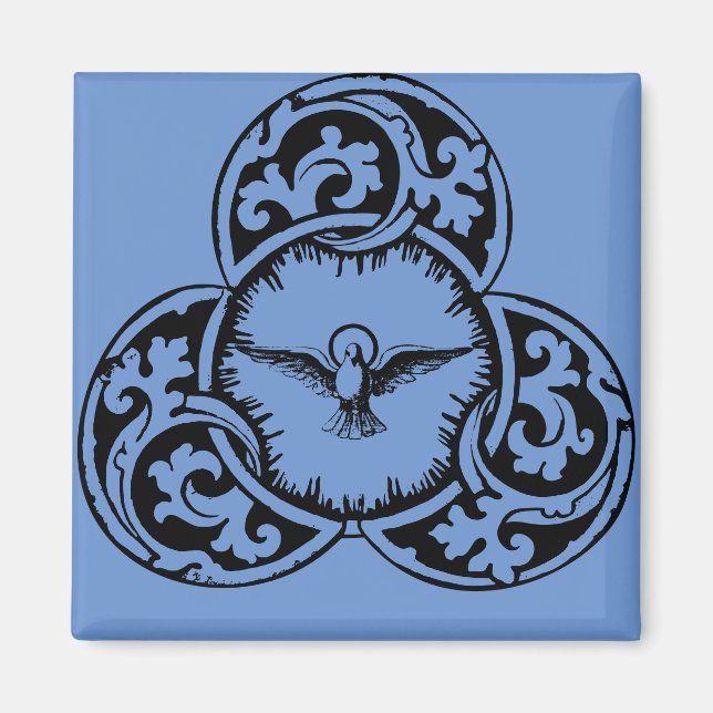 Aimant Colombe du Saint-Esprit symbole chrétien (Devant)