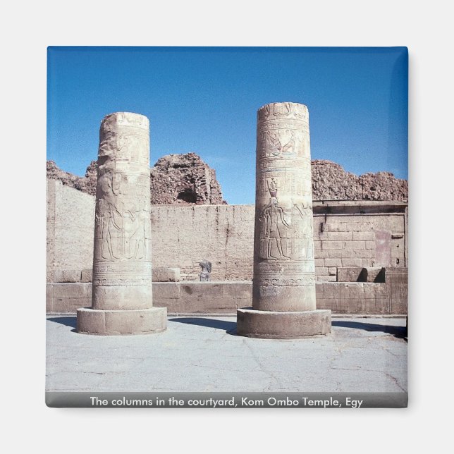 Aimant Colonnes dans la cour, Temple Kom Ombo, Egy (Devant)
