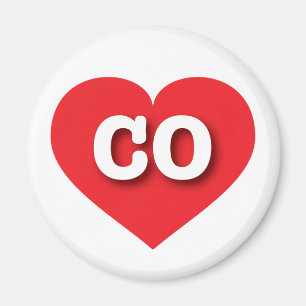 Aimant Colorado Coeur rouge - J'aime CO
