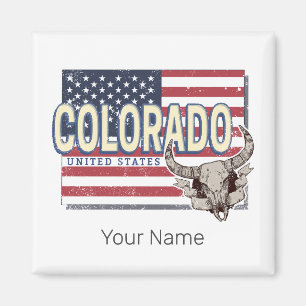 Aimant Colorado États-Unis Retro State Map Vintage USA
