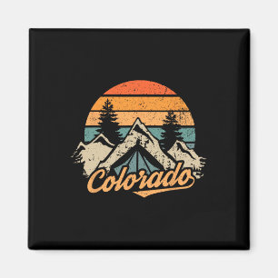 Aimant Colorado - Montagnes Rétro Vintage Nature Randonné