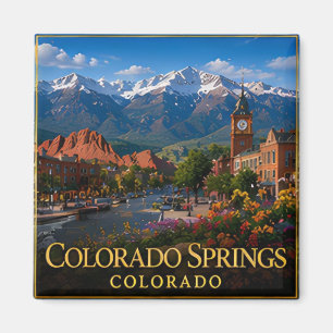 Aimant Colorado Springs Pikes Peak & Montagnes Rocheuses