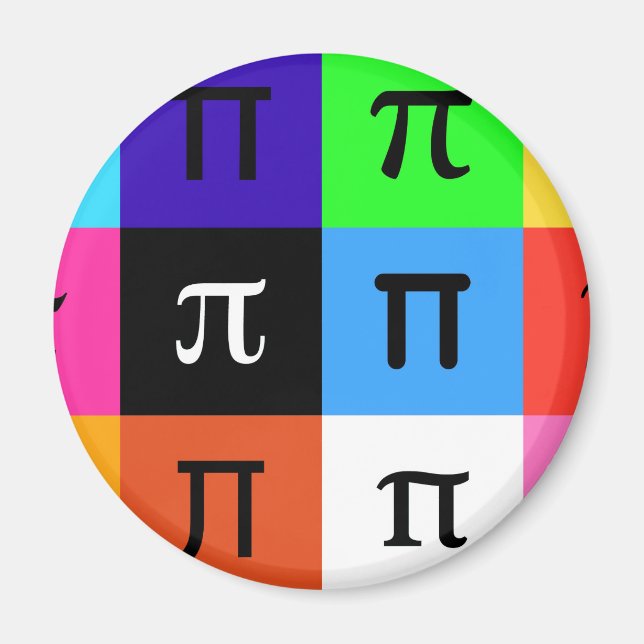 Aimant colorblock happy pi day (Devant)