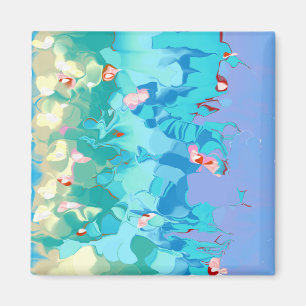 Aimant Coloré Artistique Aqua Bleu Citron Mauve