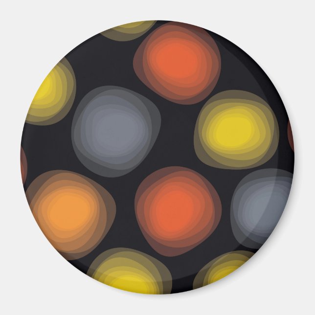 Aimant Coloré, cool, moderne, tendance abstraction fleur (Devant)
