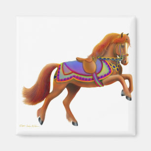 Aimant coloré de cheval de cirque