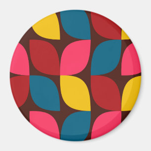 Aimant Coloré, moderne, tendance, abstraction de fleurs u