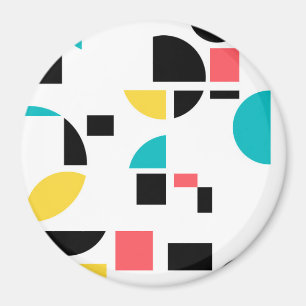 Aimant Coloré, moderne, tendance, amusant, gai géométriqu