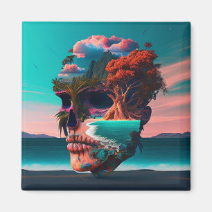 Aimant Colored skull