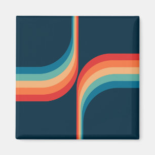 Aimant Colorful arches in retro style