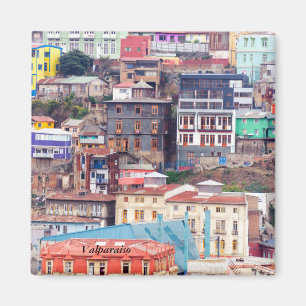 Aimant Colorful Buildings on à Hill