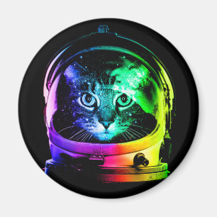 Aimant Colorful cat astronaut