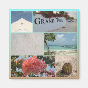 Aimant Colorful Grand Turk Photo Collage
