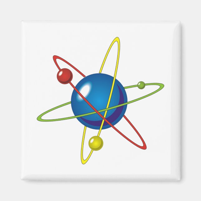 Aimant Colorful Model of the Atom (Devant)