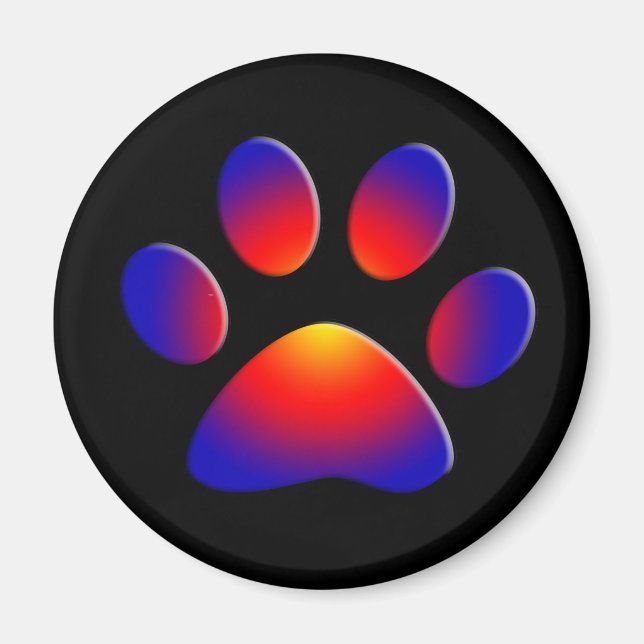 AIMANT COLORFUL PAW (Devant)
