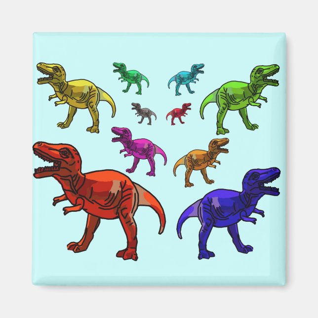 Aimant Colorful T-Rex (Devant)