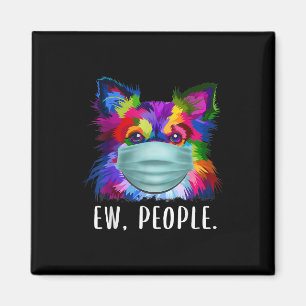Aimant colorl chihuahua ew people dog wearing facemask