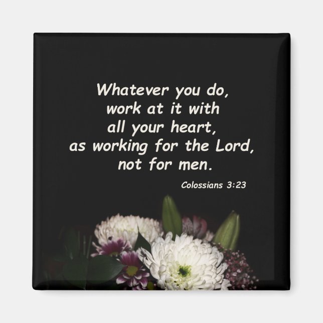 Aimant Colossiens 3:23 (Devant)