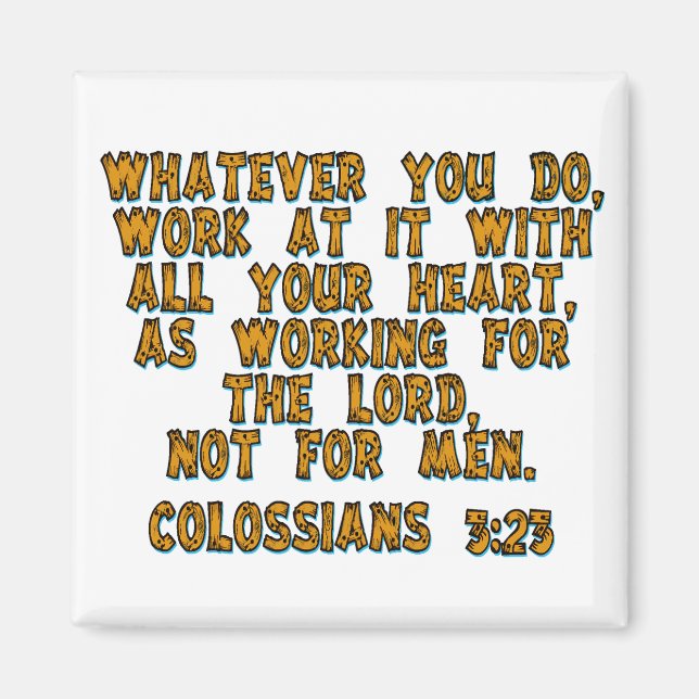 Aimant Colossiens 3:23 (Devant)
