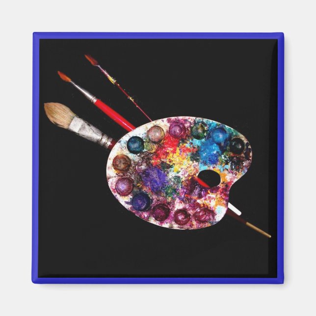Aimant COLOUR PALETTE,Painter Artist (Devant)